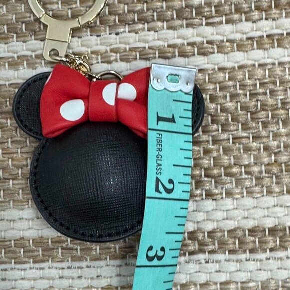 Kate Spade New York x Minnie Mouse Jump Ring Keychain Purse Charm Black Red Bow - Picture 6 of 7